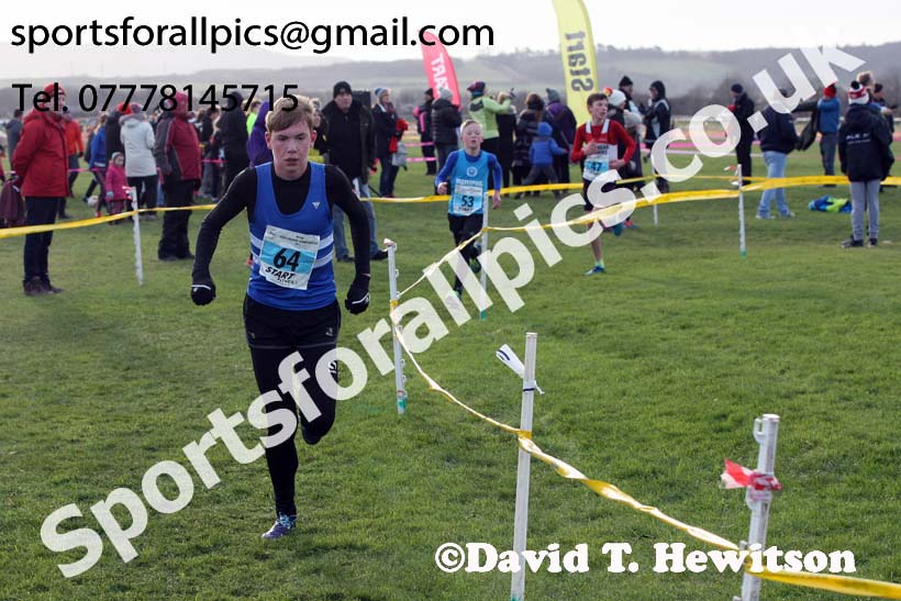 Boys under-13 North Eastern Cross Country, Redcar. Photo:  David T. Hewitson/Sports for All Pics